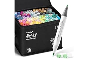 Lots de marqueurs pinceaux à alcool à 120 couleurs, marqueur pour croquis à double pointe pinceau et fine pour enfants, artis