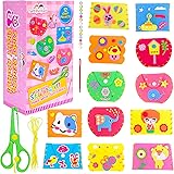 JoltMemori Sewing Crafts Kits for Kids Beginners- 12 Cartoon Wallet Fun DIY Crafts Projects for Kids Girls Great Gift for Gir