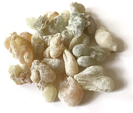 Grüner und weißer Weihrauch, Al Hojari, 50g, gemischte 1. und 2. Qualität, importiert aus Salalah in der Region Dhofar/Oman,