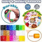 FunzBo Fuse Beads Craft Kit 5500Pcs 21 Colors Melty Fusion 5mm Beads view 3