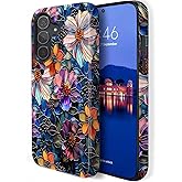 HQUSZPT Compatible for Samsung Galaxy A36 Case,Two Layer Protection Heavy Duty Cover,Compatible for Samsung Galaxy A36 Phone Case,Artistic Stained Glass Floral