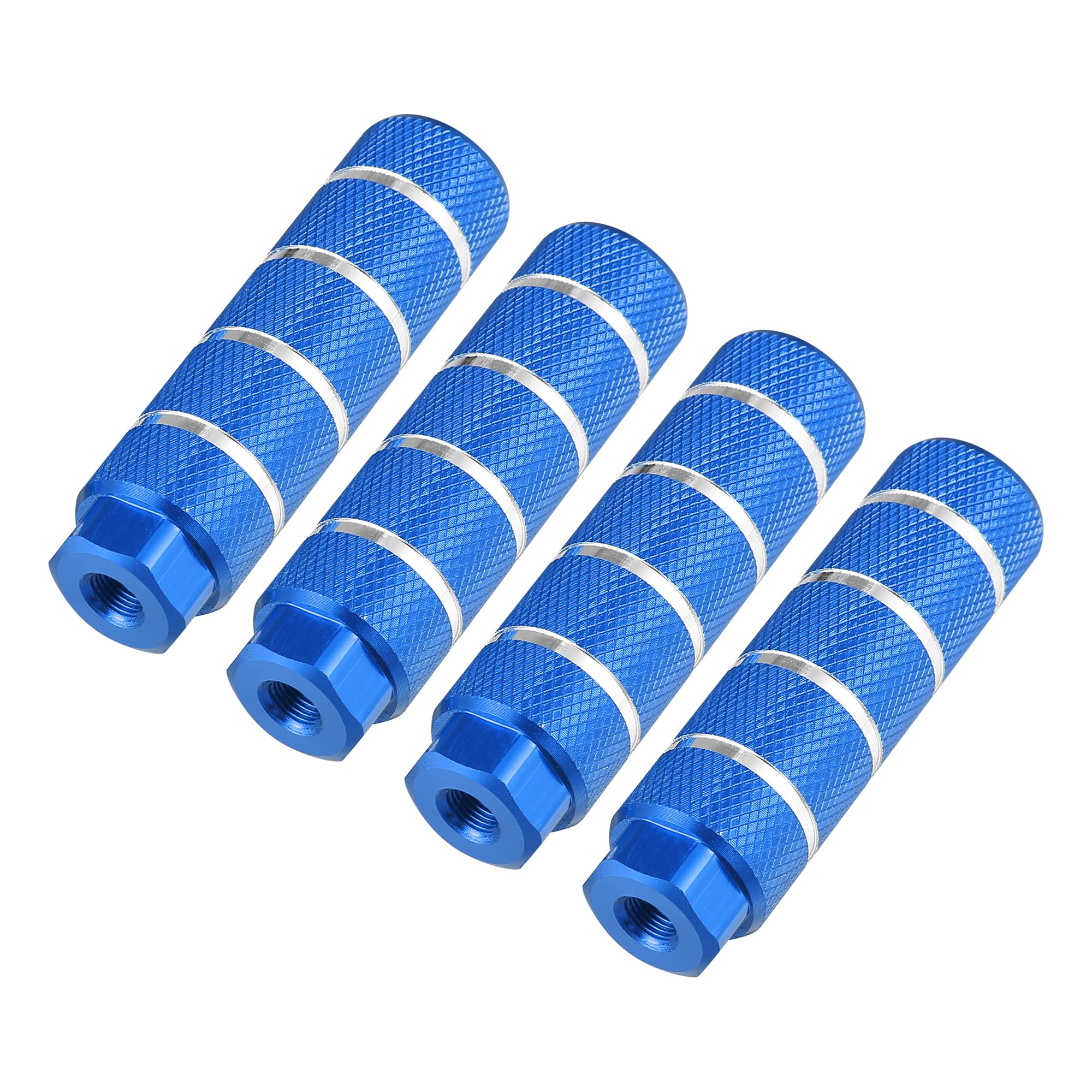 A ABSOPRO BMX MTB Bike Rear Foot Pegs Footrests Blue Fit 3/8 Inch Set of 4