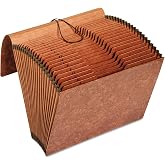 Pendaflex Heavy Duty Expanding File with Extra-Thick Cover, Tyvek Reinforced Edges, 21 Pockets, A&ndash;Z Tabs, Elastic Cord Closure, Letter Size (R117ALHD),Brown