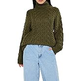 Forever 21 Womens Cable Knit Turtleneck Sweater