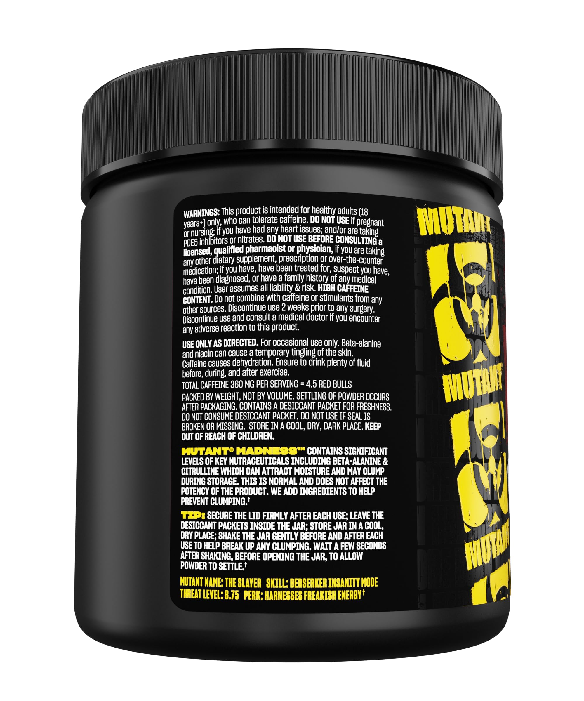 Mutant Madness | Pre Workout Powder Supplement Performance and Pump Blend Includes L-Citrulline, Beta-Alanine, Taurine, L-Tyrosine | 30 Serving | Blue Raspberry