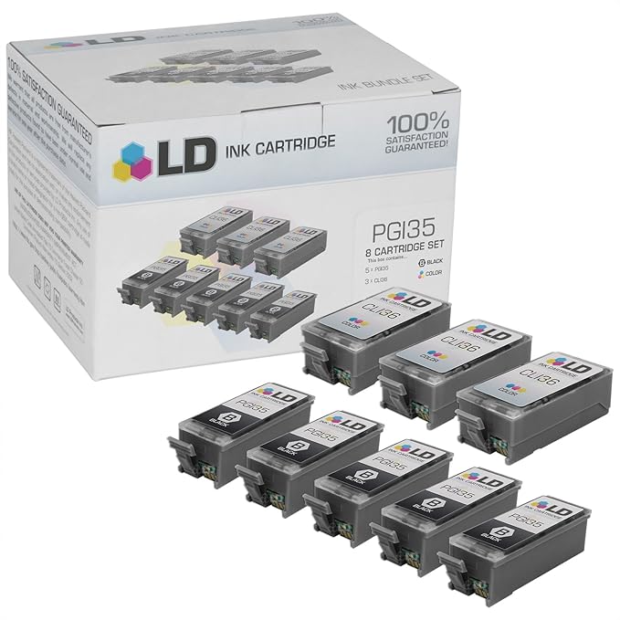LD © Canon Pixma iP100 Compatible Set of 8 Ink Cartridges
