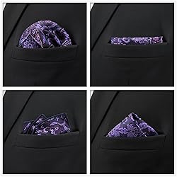 SHLAX&WING 5 Pieces Assorted Mens Silk Pocket