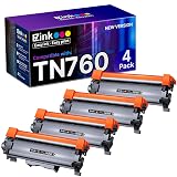 E-Z Ink TN760 Toner for Brother Printer Compatible for Brother TN-760 TN730 TN-730 Toner Cartridges to Use with MFC-L2710DW MFC-L2750DW HL-L2350DW HL-L2370DW HL-L2395DW L2390DW DCP-L2550DW (4 Black)