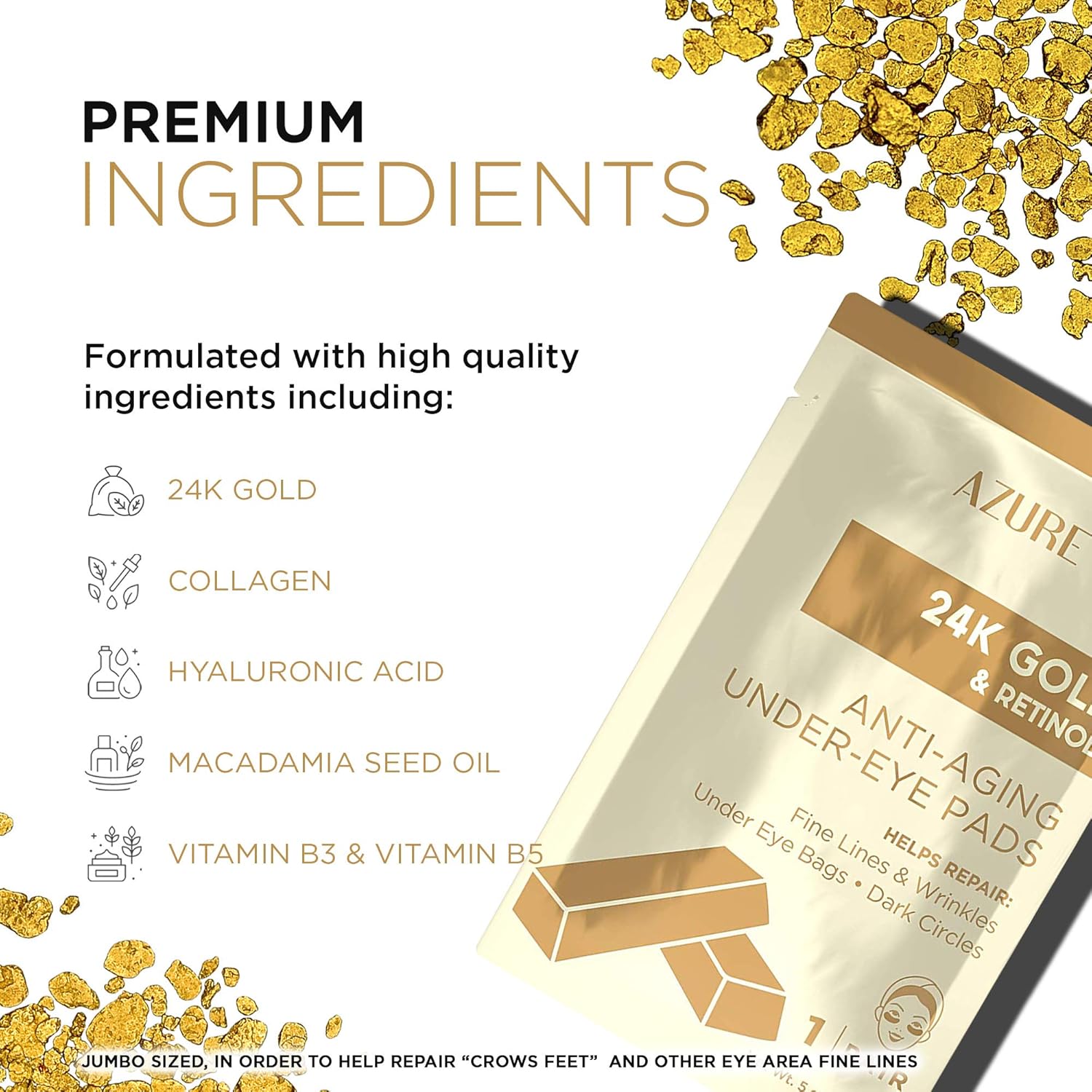 azure 24k gold & retinol eye serum review