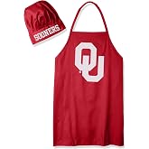 NCAA Oklahoma Sooners Mens Chef Hat &amp; Apron, Full Color Team Logo