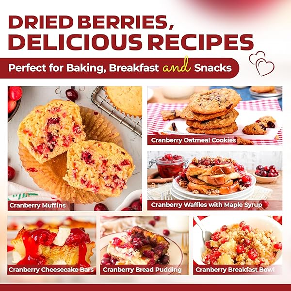 SWEETBLISSMIX DRIED CRANBERRIES – SOFT, MOIST & SWEETENED SLICED CRANBERRIES DRIED FRUIT IN RESEALABLE BAG – SWEET AND HEALTHY SNACK FOR SALADS, COOKING, FRUIT SNACKS, BAKING AND TOPPING (2 POUNDS)
