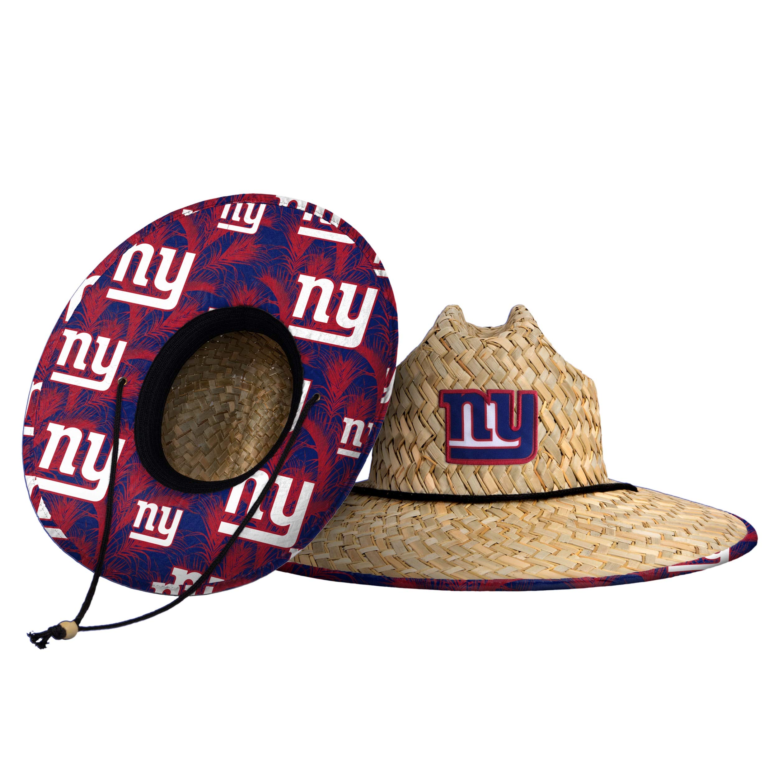 Photo 1 of FOCO Mens Nfl Team Logo Floral Lifeguard Beach Sun Straw Hat, Team Logo