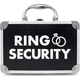 THE RING LEGEND Ring Security Ring Bearer Briefcase with Padded Slits to Hold Rings - Ring Bearer Gifts - Wedding Ring Security Case for Kids - Special Agent Ring Bearer Box Boys Security