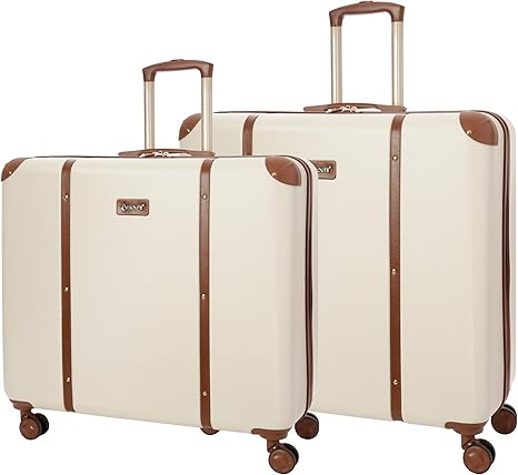 cream luggage set