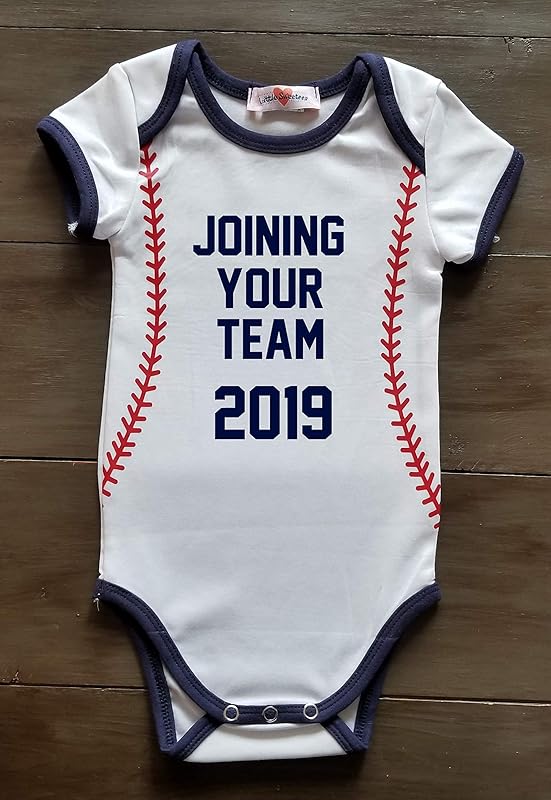 Pregnancy Gender Reveal Onesie Baseball 2019 Handmade