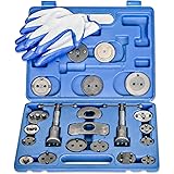 [23 Piece] Heavy Duty Disc Brake Caliper Tool Set and Wind Back Kit for Brake Pad Replacement | Fits Most American, European, Japanese Makes/Models