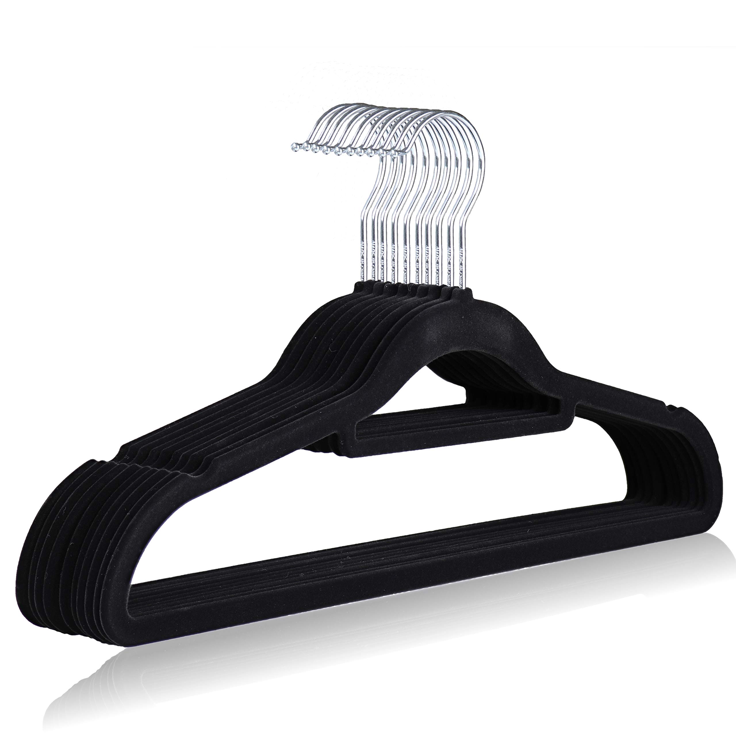 Buy The Hanger Store 20 Black Nonslip Flocked Velvet Space Saving Coat