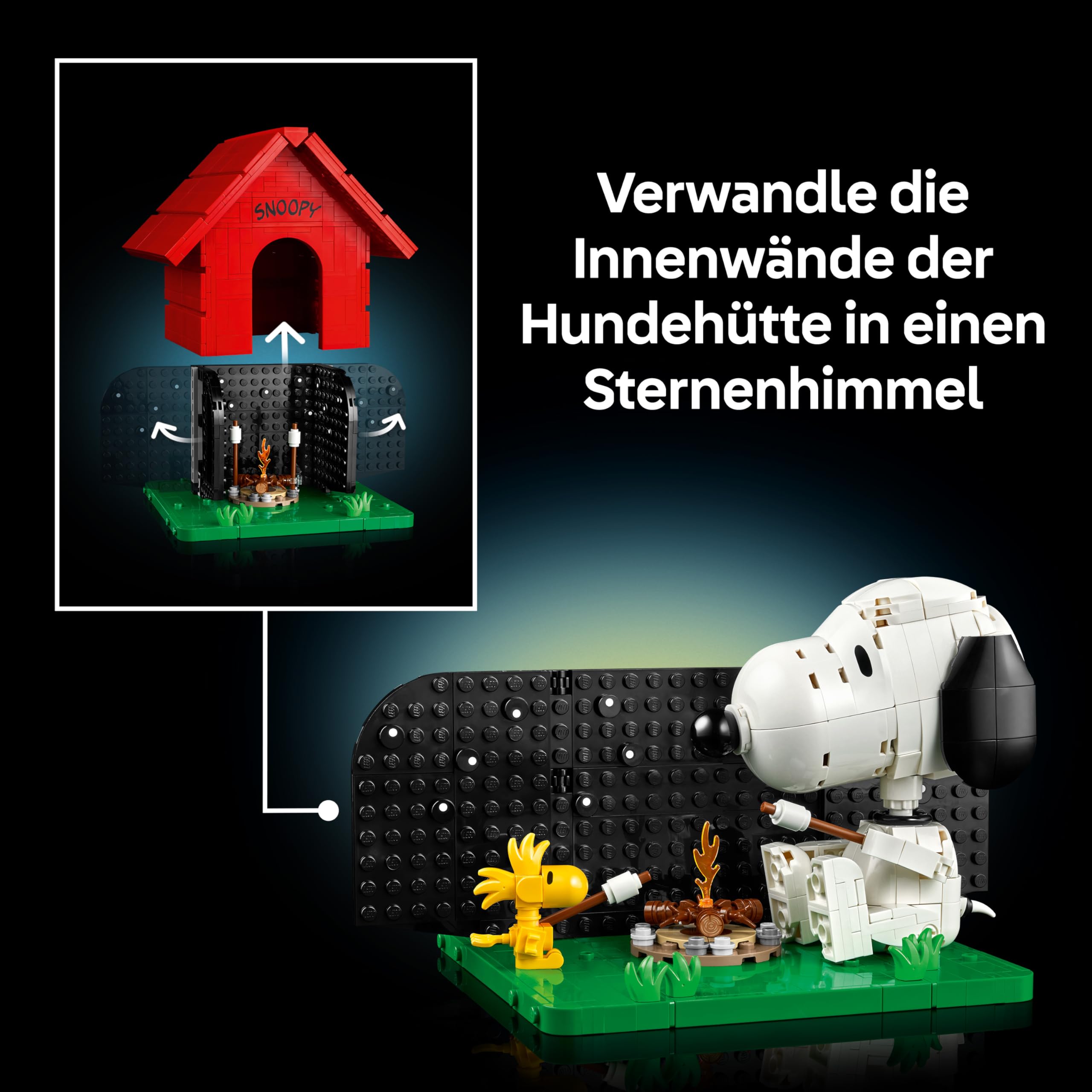 LEGO Ideas Peanuts: Snoopys Hundehütte - Modellbau für Erwachsene Snoopy und Woodstock Figuren - DIY Deko für Schreibtisch oder Regal - Geschenkidee für Fans - 21368 6