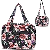 Lost Deer Bible Cover for Women with Adjustable Straps, Large Study Bible Carrying Case Bag with Zip Pocket, 10x7x2.7 Inches