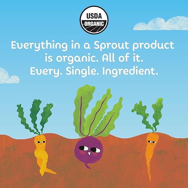 SPROUT ORGANICS SWEET POTATO APPLE AND SPINACH, 3.5 OZ, 6 CT POUCHES