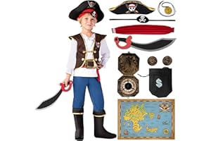 Spooktacular Creations Halloween Pirate Costume Kids, Boys Pirate Costume Set for Toddler Halloween DressUp, Themed Party