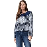 Sam Edelman Womens Fiona Double Breasted Collarless Blazer Standard