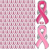 Hoteam 500 Pcs Breast Cancer Ribbon Pins Breast Cancer Awareness Lapel Pin for Charity Activities Supplies