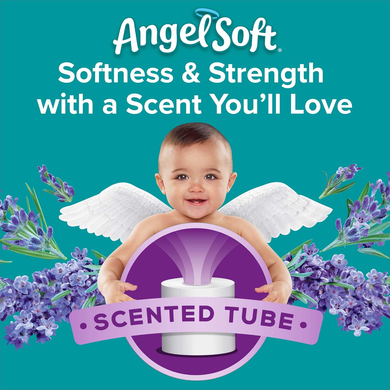 Angel Soft Toilet Paper with Fresh Lavender Scent, 6 Mega Rolls=24 Regular Rolls, 390+ 2-Ply Sheets: Health & Personal Care