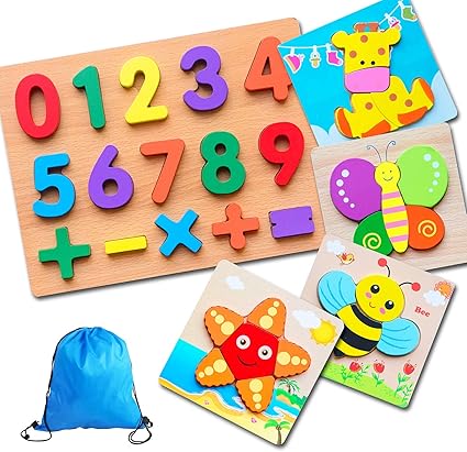 wooden learning puzzles