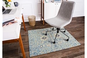 Anji Mountain Rug'd Chair Mat for All Surfaces- Anti-Slip, Easy Rolling, Premium Floor Protection, Excusive Designed for Home Offices, Tabriz (40x54”)