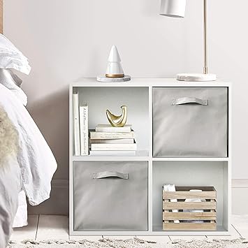 Amazon Com Cap Living 4 6 8 Cube Room Organizer Shelf Storage Divider 2 X 2 2 X 3 2 X 4 Bookcase W Cube Storage Bins Options Espresso Or White Furniture Decor