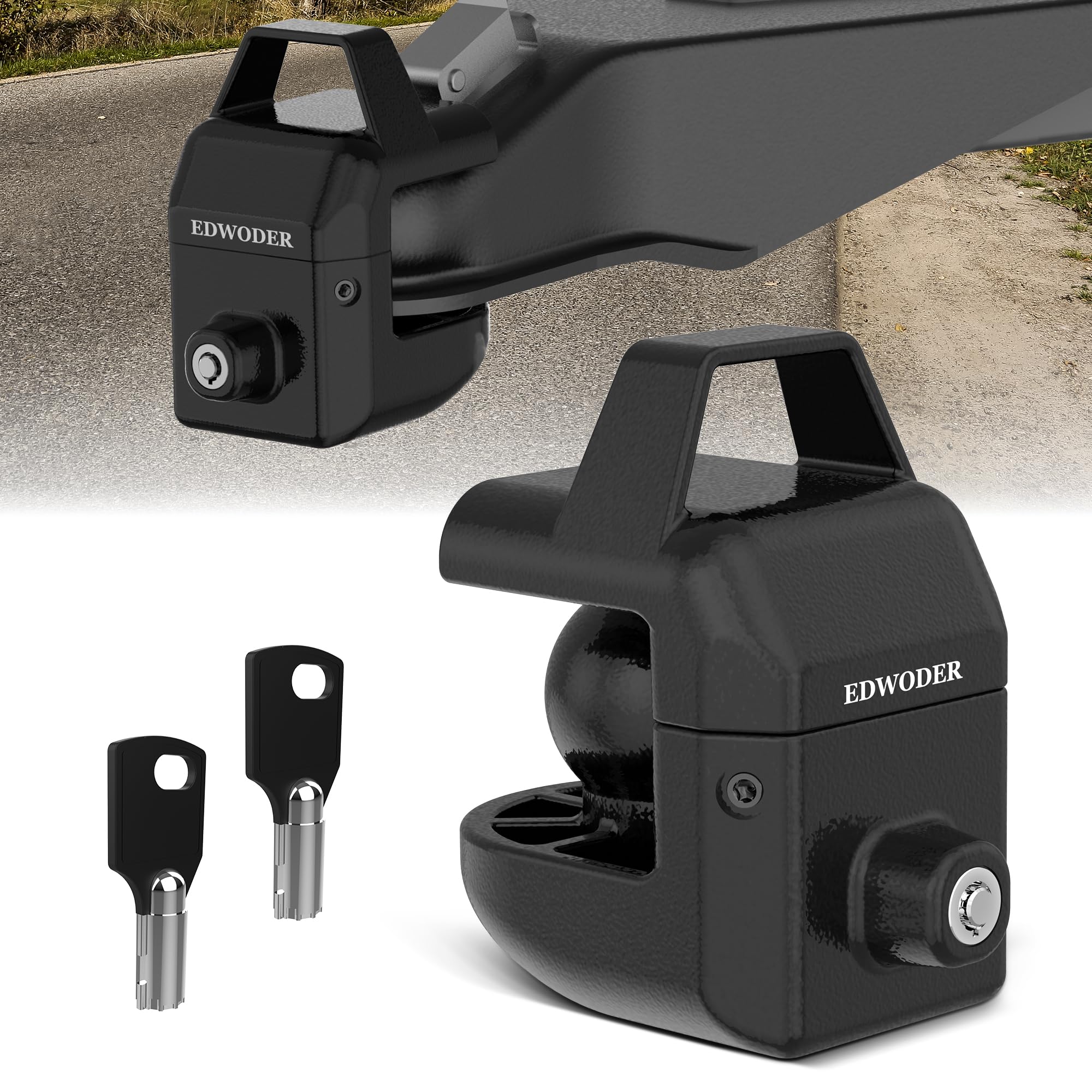 thumbnail image 2 of Heavy Duty Trailer Coupler Lock For 2-5/16 Ball - Anti Theft RV Hitch Lock With Keys 2 of 6