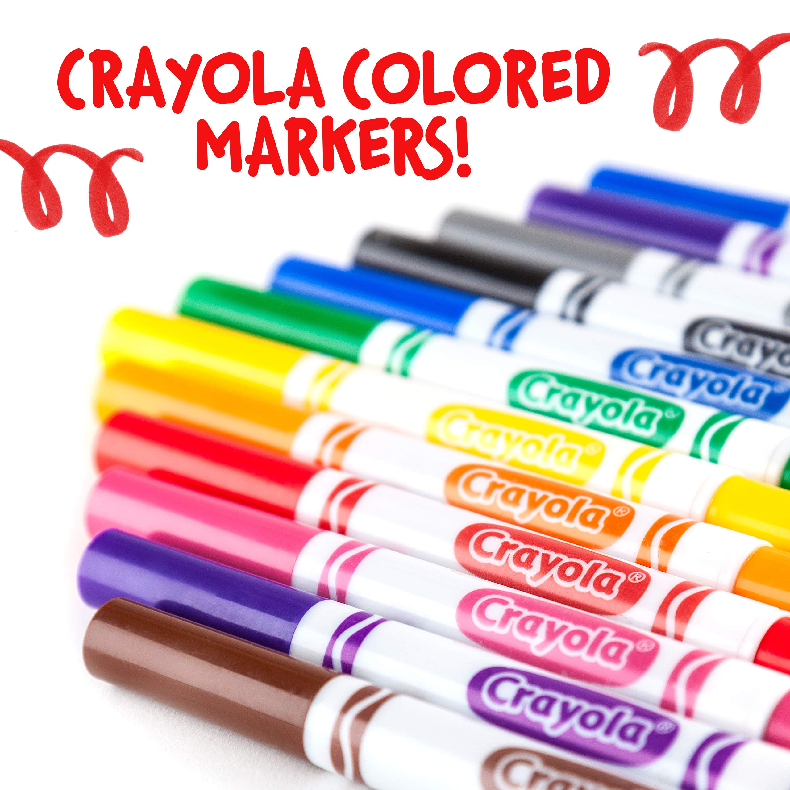 Crayola Broad Line Markers - Black (12ct), Markers for Kids, Bulk School Supplies for Teachers, Nontoxic, Marker Refill with Reusable Box