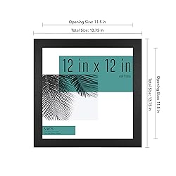 MCS Studio Gallery Frame, Black Woodgrain, 12 x 12