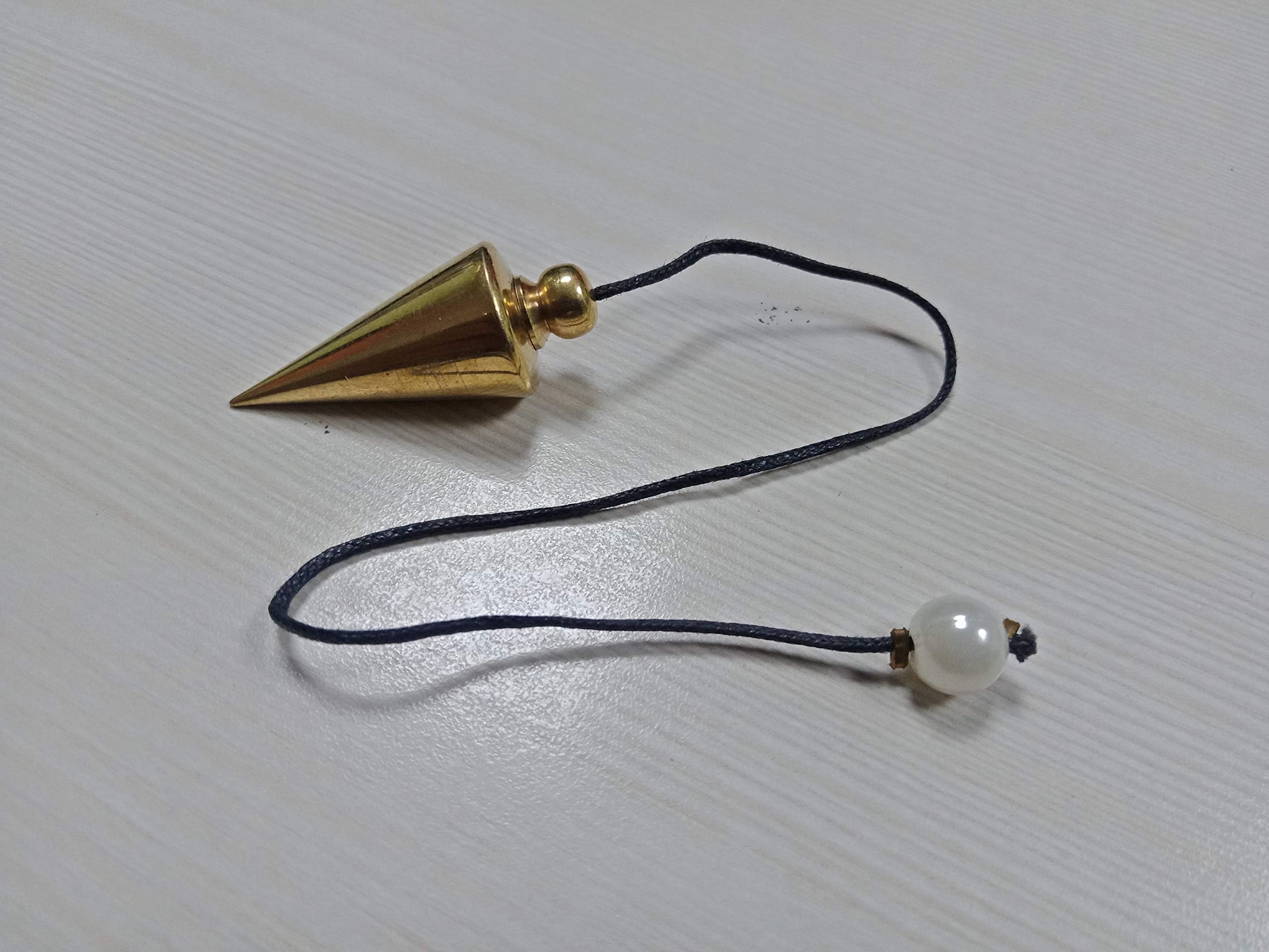 Golden Metal Health & Wealth Dowsing Healing Pendulum Divination Reiki Meditation