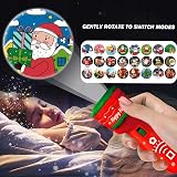 POPOYU Christmas Projector Torch 24 Patterns Kids Sleep Story Flashlight Xmas view 6