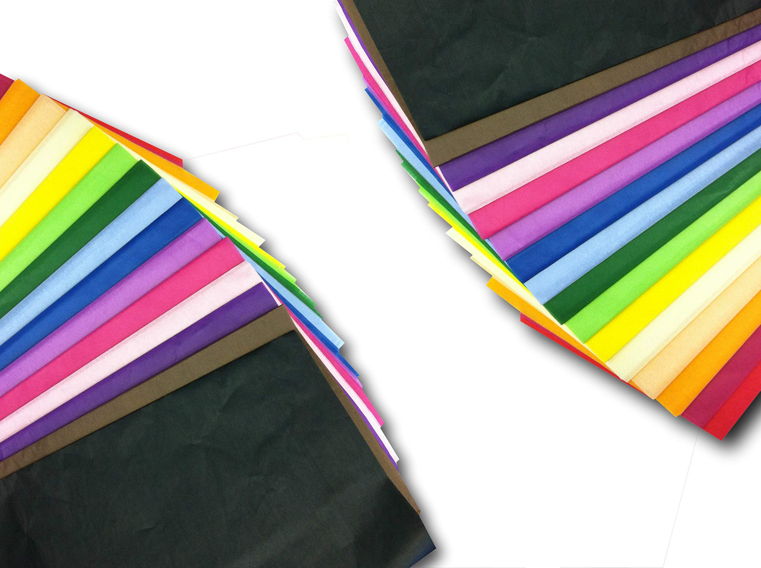 Coloured Tissue Paper/Gift Wrap/Wrapping Paper Sheets (20" x 30") Available in 10s / 25s & 50s (Mixed Colours, Pack of 50)