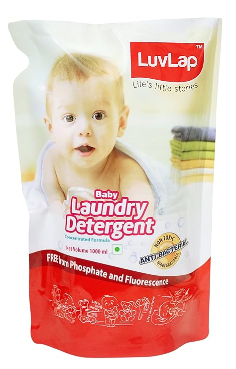 LuvLap Baby Laundry Liquid Detergent, Food Grade, Refill Pack 1000ml