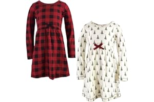 Touched by Nature Baby-Girls Organic Cotton Short-Sleeve and Long-Sleeve Dresses