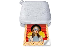 HP Sprocket Portable 2x3 Instant Photo Printer (Luna Pearl) Print Pictures on Zink Sticky-Backed Paper from Your iOS & Android Device.