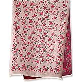 LumiSyne Winter Scarf Cashmere Shawl Romantic Rose Pattern Two-Color Reversible Scarf With Tassel Large Pashmina Warm Stole