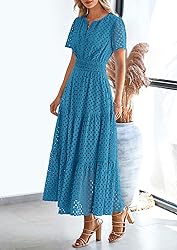 PRETTYGARDEN Womens 2025 Summer Maxi Dress Short