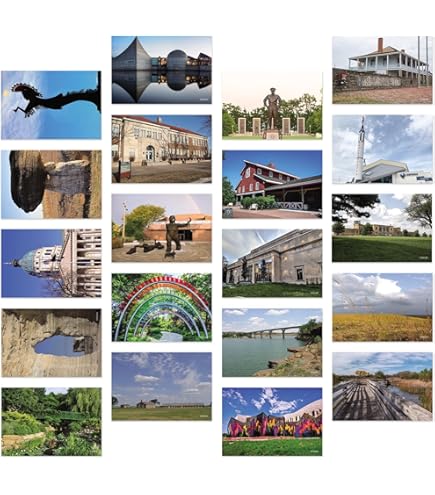Kansas Travel Poster Postcards - Set Of 20 Identical Vintage Style KS State Postcards 4x6 Inches
