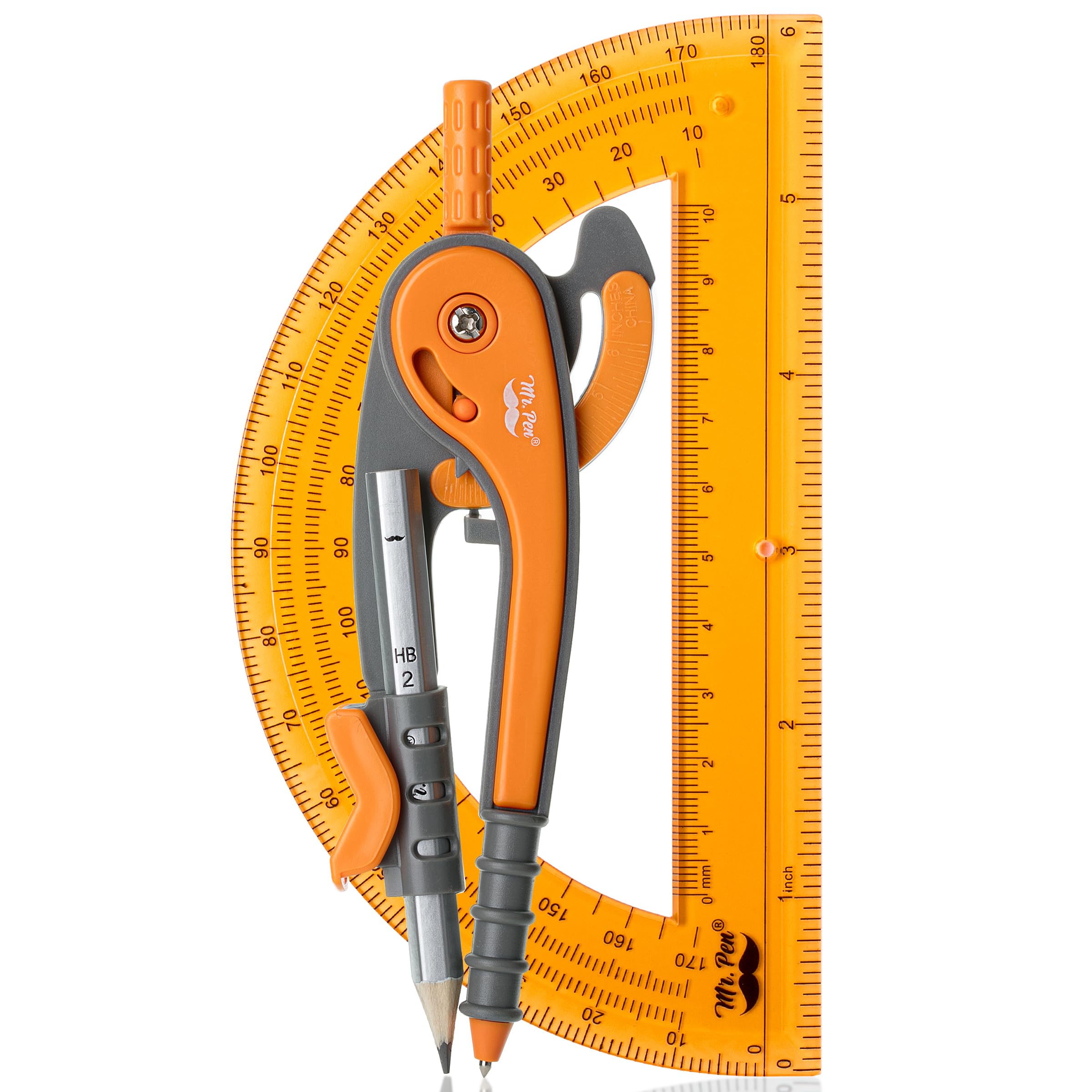 Photo 1 of Mr. Pen- Compass and Protractor Set, Math Compass for Geometry and Drawing
