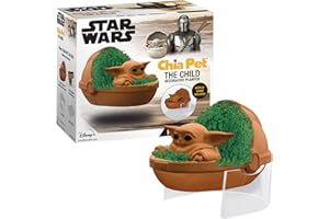 Amazon Exclusive Star Wars The Child Chia Pet Floating Edition with Stand, “aka Baby Yoda” with Seed Packet, Decorative Pottery Planter, Easy to Do and Fun to Grow