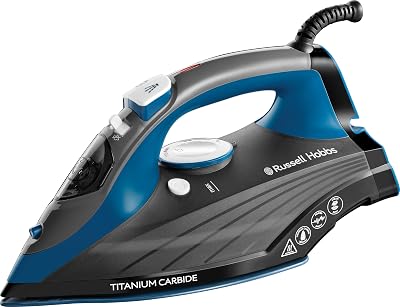 Russell Hobbs Iron Titanium Carbide Soleplate 2600W 160g Steam 55g/min