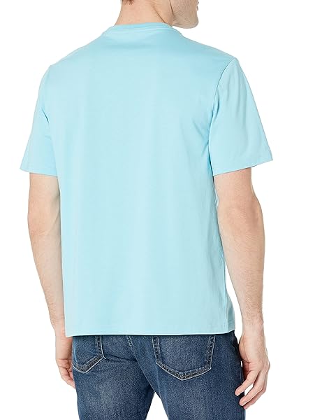 AMAZON ESSENTIALS 100% COTTON T SHIRTS FOR MEN, REGULAR-FIT SHORT-SLEEVE V-NECK, PACK OF 2, AVAILABLE IN BIG & TALL, LIGHT BLUE, 5X-LARGE BIG