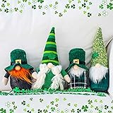 DraMosary St.Patrick's Day Gnome Plush Elf Decorations - 4PCS Handmade Green Irish Gnome Scandinavian Tomte Leprechaun for Ho