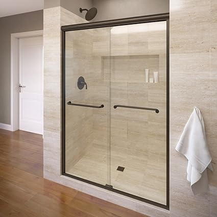 Basco Infinity Frameless Sliding Shower Door Fits 56 58 5 Inch