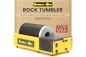 Tumble-Bee Rock Tumbler - Large Rotary Machine for Adults & Kids - Stone, Metal, Sea Glass Polishing - Professional & Hobbyis